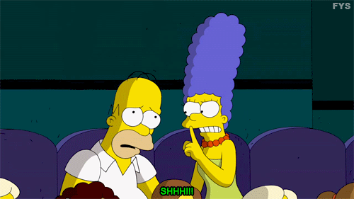 Marge shushes Homer